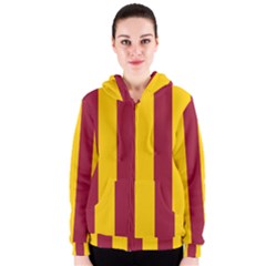 Red Yellow Flag Women s Zipper Hoodie