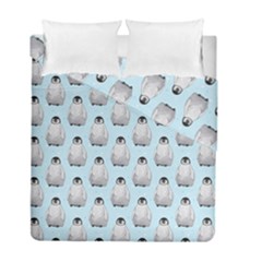 Penguin Animals Ice Snow Blue Cool Duvet Cover Double Side (full/ Double Size)