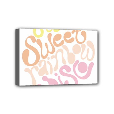 Sugar Sweet Rainbow Mini Canvas 6  X 4 