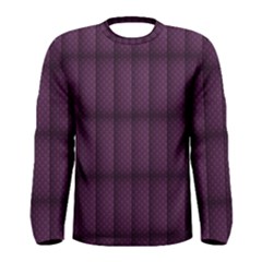 Plaid Purple Men s Long Sleeve Tee