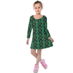 Abstract Pattern Graphic Lines Kids  Long Sleeve Velvet Dress by Amaryn4rt