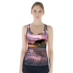 Landscape Reflection Waves Ripples Racer Back Sports Top by Amaryn4rt