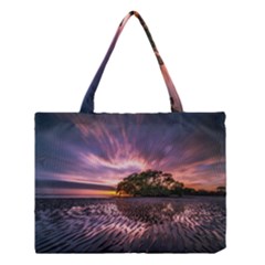 Landscape Reflection Waves Ripples Medium Tote Bag