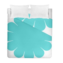 Turquoise Flower Blue Duvet Cover Double Side (full/ Double Size)