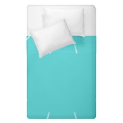 Turquoise Flower Blue Duvet Cover Double Side (single Size) by Alisyart