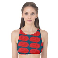 Rose Repeat Red Blue Beauty Sweet Tank Bikini Top by Alisyart