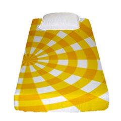 Weaving Hole Yellow Circle Fitted Sheet (single Size) by Alisyart