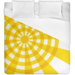 Weaving Hole Yellow Circle Duvet Cover (king Size) by Alisyart