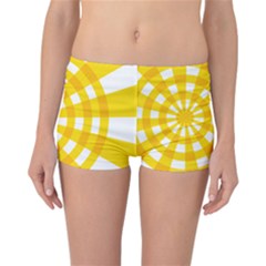 Weaving Hole Yellow Circle Reversible Bikini Bottoms by Alisyart