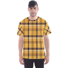 Plaid Yellow Line Men s Sport Mesh Tee