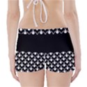 White And Black Geometric Design  Boyleg Bikini Wrap Bottoms View2