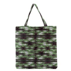 Stripes Camo Pattern Print Grocery Tote Bag by dflcprints