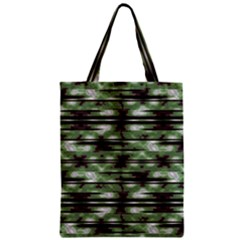 Stripes Camo Pattern Print Zipper Classic Tote Bag by dflcprints