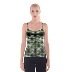 Stripes Camo Pattern Print Spaghetti Strap Top by dflcprintsclothing