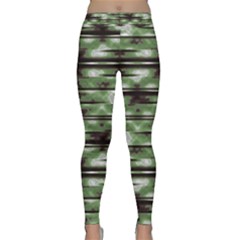 Stripes Camo Pattern Print Classic Yoga Leggings by dflcprintsclothing