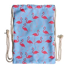 Flamingo Pattern Drawstring Bag (large) by Valentinaart