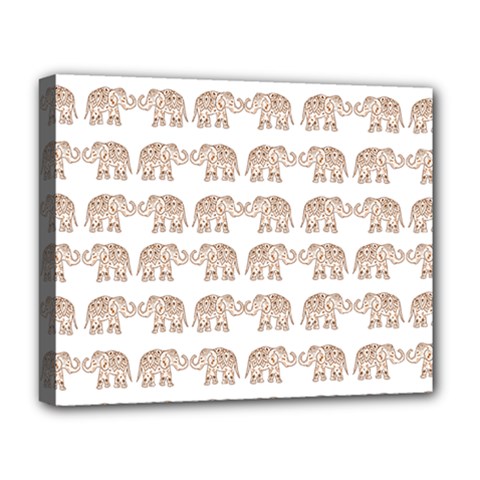 Indian Elephant Deluxe Canvas 20  X 16   by Valentinaart