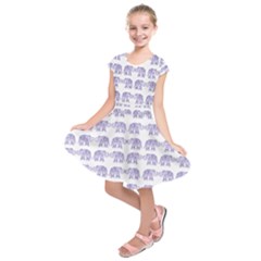 Indian Elephant Pattern Kids  Short Sleeve Dress by Valentinaart