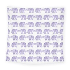 Indian elephant pattern Square Tapestry (Large)