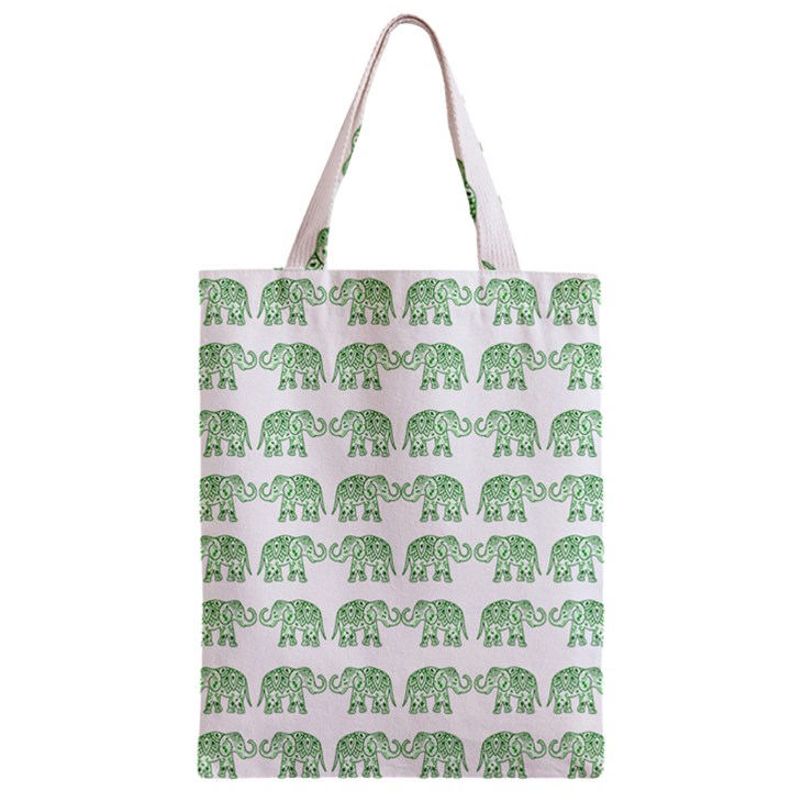Indian elephant pattern Zipper Classic Tote Bag