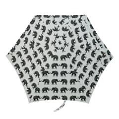 Indian Elephant Pattern Mini Folding Umbrellas by Valentinaart