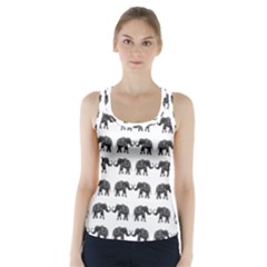 Indian Elephant Pattern Racer Back Sports Top