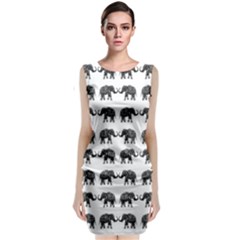 Indian Elephant Pattern Sleeveless Velvet Midi Dress by Valentinaart