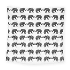 Indian Elephant Pattern Square Tapestry (large) by Valentinaart