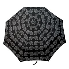 Indian Elephant Pattern Folding Umbrellas by Valentinaart