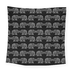 Indian Elephant Pattern Square Tapestry (large) by Valentinaart