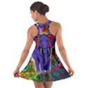 Abstract Elephant With Butterfly Ears Colorful Galaxy Cotton Racerback Dress View2