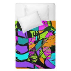 Abstract Art Squiggly Loops Multicolored Duvet Cover Double Side (single Size) by EDDArt