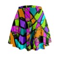 Abstract Art Squiggly Loops Multicolored Mini Flare Skirt View2