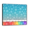 Rainbow Background Border Colorful Deluxe Canvas 24  x 20   View1