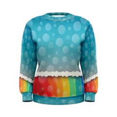 Rainbow Background Border Colorful Women s Sweatshirt by Amaryn4rt