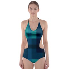 Boxes Abstractly Cut-out One Piece Swimsuit by Amaryn4rt