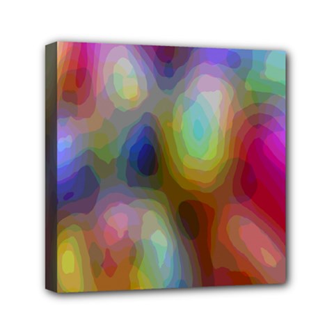 A Mix Of Colors In An Abstract Blend For A Background Mini Canvas 6  X 6 