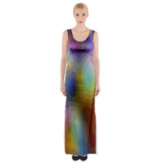 A Mix Of Colors In An Abstract Blend For A Background Maxi Thigh Split Dress by Amaryn4rt