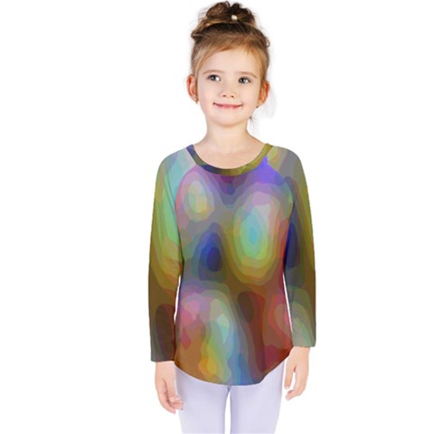 A Mix Of Colors In An Abstract Blend For A Background Kids  Long Sleeve Tee by Amaryn4rt