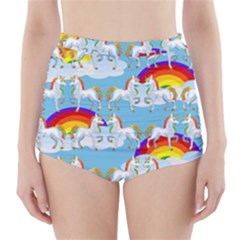 Rainbow pony  High-Waisted Bikini Bottoms