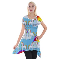 Rainbow pony  Short Sleeve Side Drop Tunic