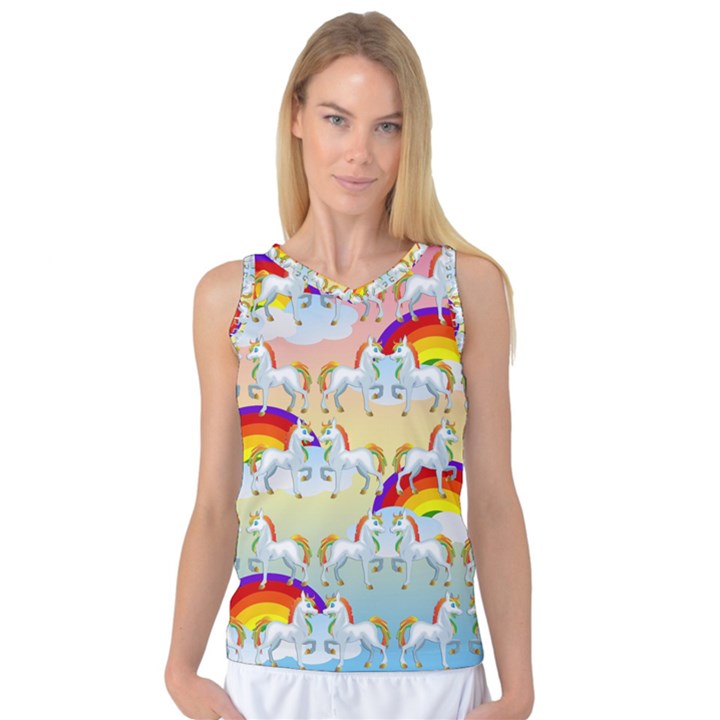 Rainbow pony  Women s Basketball Tank Top