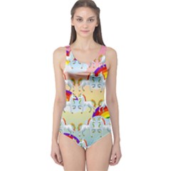 Rainbow Pony  One Piece Swimsuit