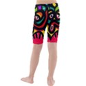 A Seamless Crazy Face Doodle Pattern Kids  Mid Length Swim Shorts View2
