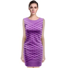 Abstract Lines Background Classic Sleeveless Midi Dress