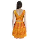 Bright Yellow Autumn Leaves Split Back Mini Dress  View2