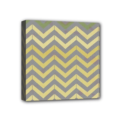 Abstract Vintage Lines Mini Canvas 4  x 4 