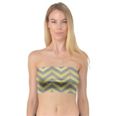 Abstract Vintage Lines Bandeau Top
