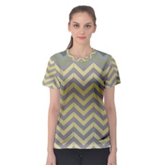 Abstract Vintage Lines Women s Sport Mesh Tee