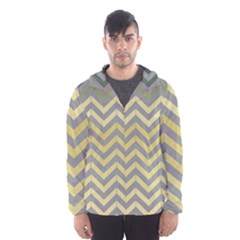 Abstract Vintage Lines Hooded Wind Breaker (Men)